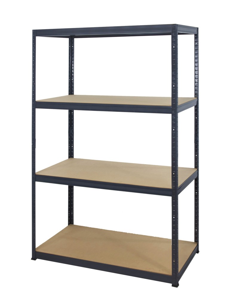 Kellerregale/Garagenregale - Metallregal Werkstatt Schwerlastregal Helios HGG_180x075x30_4 Böden, Traglast: 175 Kg, Farbe: GRAU - product new.modo24.de 1
