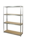 Metallregal Werkstatt Schwerlastregal Helios HZZ_180x075x30_4 Böden, Traglast: 350 Kg, Farbe: VERZINKT