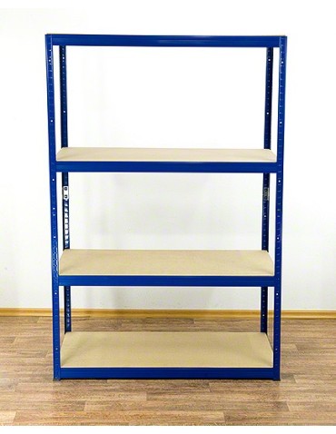 Metallregal Werkstatt Schwerlastregal Helios HNN_180x075x30_4 Böden, Traglast: 175 Kg, Farbe: BLAU