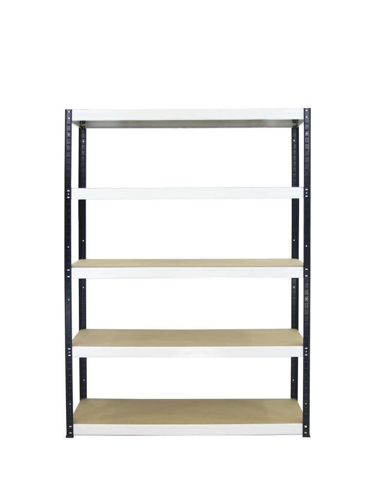 Kellerregale/Garagenregale - Metallregal Werkstatt Schwerlastregal Helios HBW_213x120x30_5 Böden, Traglast: 275 Kg, Farbe: SCHWARZ/WEIß - product new.modo24.de 1