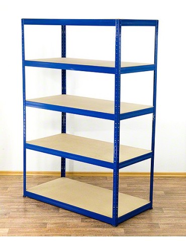 Metallregal Werkstatt Schwerlastregal Helios HNN_213x110x60_5 Böden, Traglast: 275 Kg, Farbe: BLAU - product 2