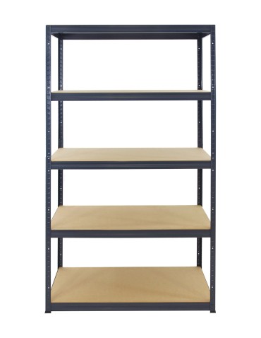 Metallregal Werkstatt Schwerlastregal Helios HGG_213x110x40_5 Böden, Traglast: 350 Kg, Farbe: GRAU - product 2