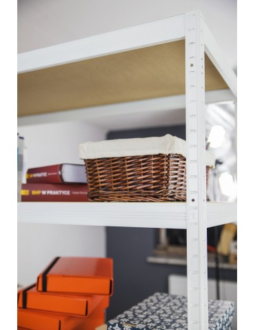 Kellerregale/Garagenregale - Metallregal Werkstatt Schwerlastregal Helios HWW_213x100x40_5 Böden, Traglast: 175 Kg, Farbe: WEIß - product 11