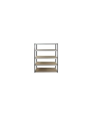 Kellerregale/Garagenregale - Metallregal Werkstatt Schwerlastregal Helios HBW_213x090x60_5 Böden, Traglast: 275 Kg, Farbe: SCHWARZ/WEIß - product 7