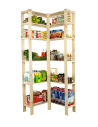 Holzregal Lagerregal Kellerregal Maxi 6ZA (230,4x85x30), 6 durchbrochene Böden, unbehandelt