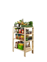 Holzregal Lagerregal Kellerregal Maxi 3MA+(115x80x50), 4 durchbrochene Böden, unbehandelt
