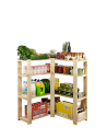 Holzregal Lagerregal Kellerregal Maxi 3ZA+(115x85x30), 4 durchbrochene Böden, unbehandelt
