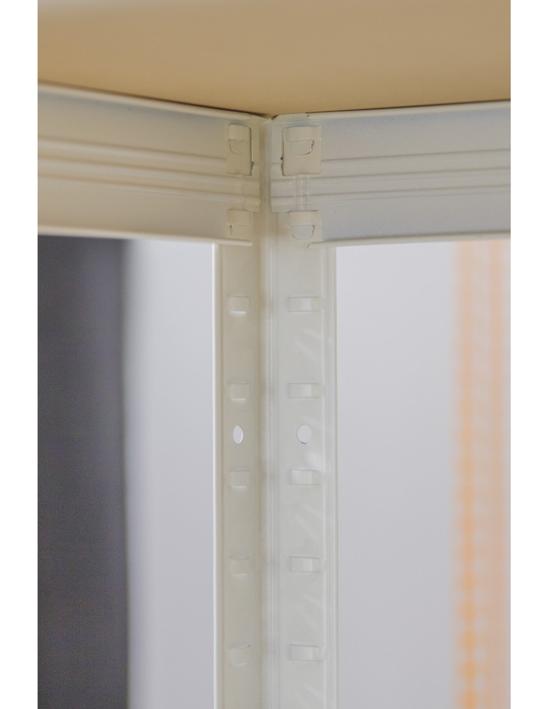 Kellerregale/Garagenregale - Metallregal Werkstatt Schwerlastregal Helios HWW_213x090x35_5 Böden, Traglast: 350 Kg, Farbe: WEIß - product new.modo24.de 16