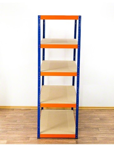Kellerregale/Garagenregale - Metallregal Werkstatt Schwerlastregal Helios HNO_213x090x35_5 Böden, Traglast: 175 Kg, Farbe: BLAU/ORANGE - product 4