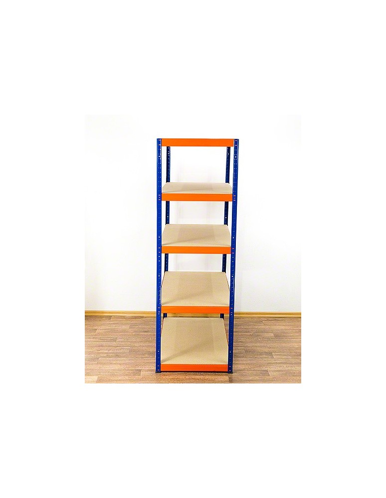 Kellerregale/Garagenregale - Metallregal Werkstatt Schwerlastregal Helios HNO_213x090x35_5 Böden, Traglast: 175 Kg, Farbe: BLAU/ORANGE - product new.modo24.de 4
