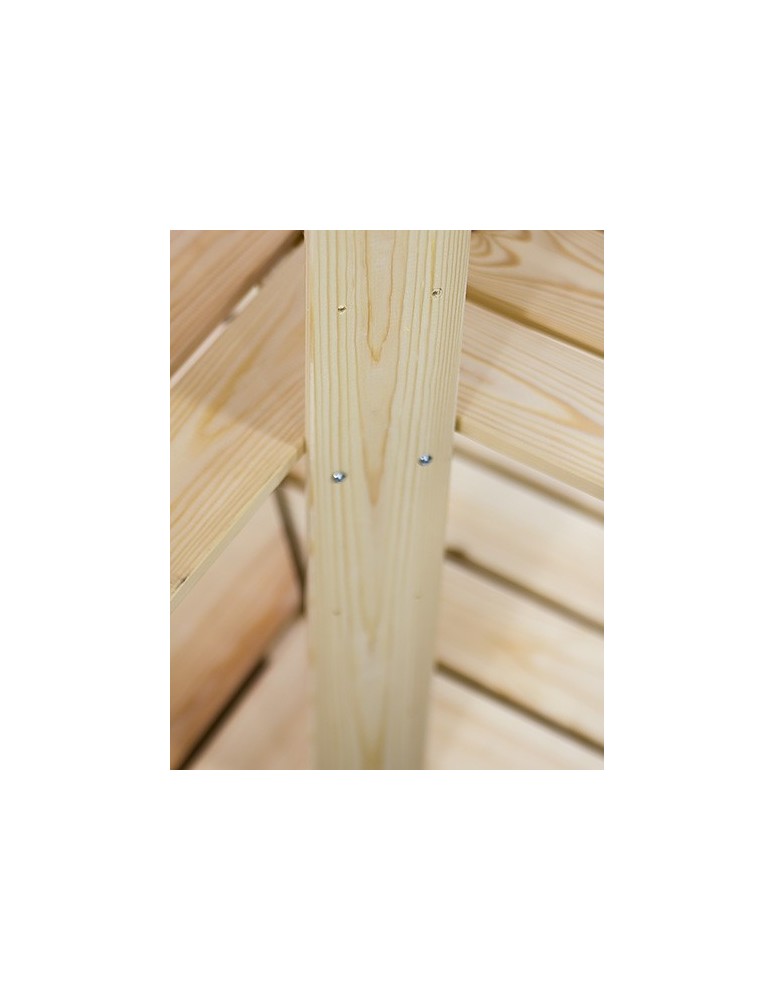 Speisekammer-Regale - Holzregal Lagerregal Kellerregal Maxi 4ZA+ (166,4x85x30), 5 durchbrochene Böden, unbehandelt - produkt new.modo24.de 11