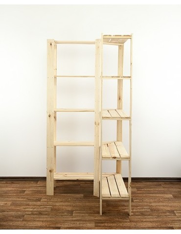 Speisekammer-Regale - Holzregal Lagerregal Kellerregal Maxi 4ZA+ (166,4x85x30), 5 durchbrochene Böden, unbehandelt - produkt 12
