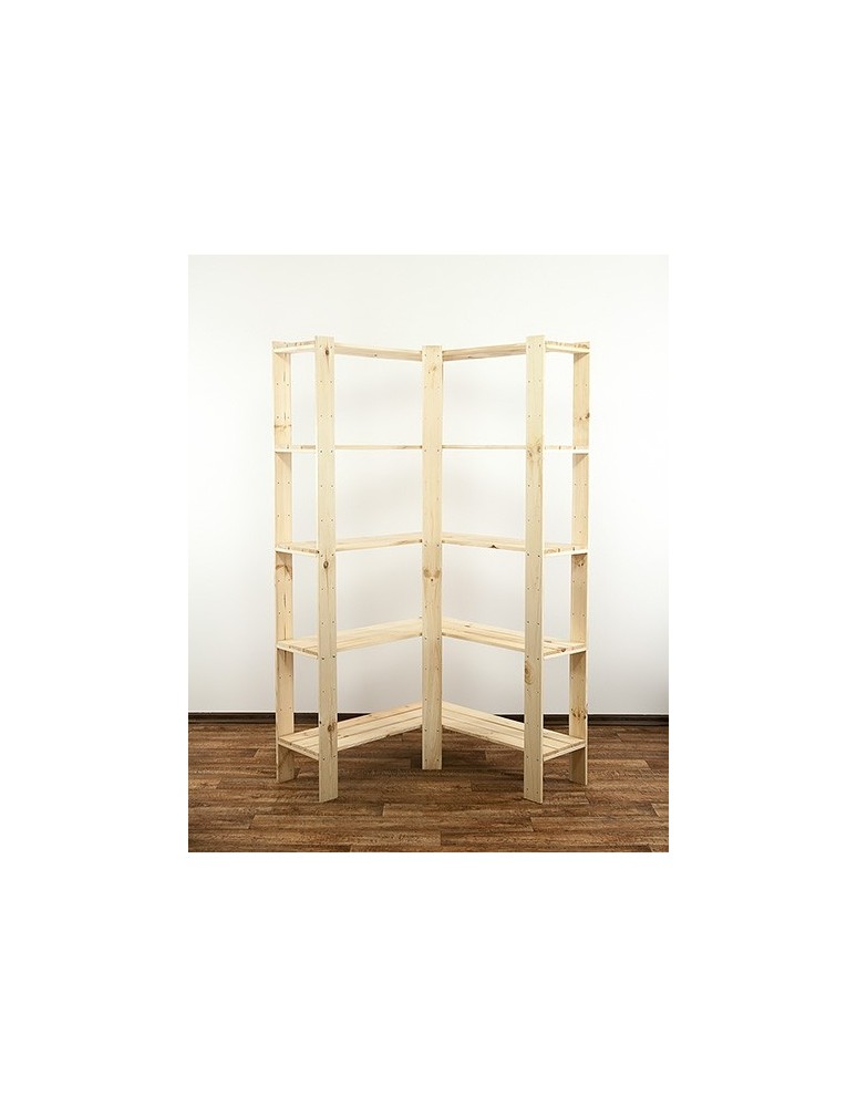 Speisekammer-Regale - Holzregal Lagerregal Kellerregal Maxi 4ZA+ (166,4x85x30), 5 durchbrochene Böden, unbehandelt - produkt new.modo24.de 13