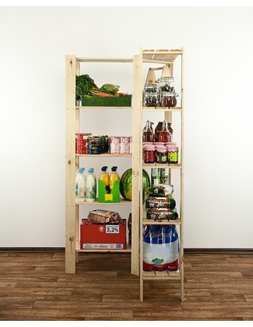 Speisekammer-Regale - Holzregal Lagerregal Kellerregal Maxi 4ZA+ (166,4x85x30), 5 durchbrochene Böden, unbehandelt - produkt 14