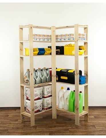 Speisekammer-Regale - Holzregal Lagerregal Kellerregal Maxi 4ZA+ (166,4x85x30), 5 durchbrochene Böden, unbehandelt - produkt 17