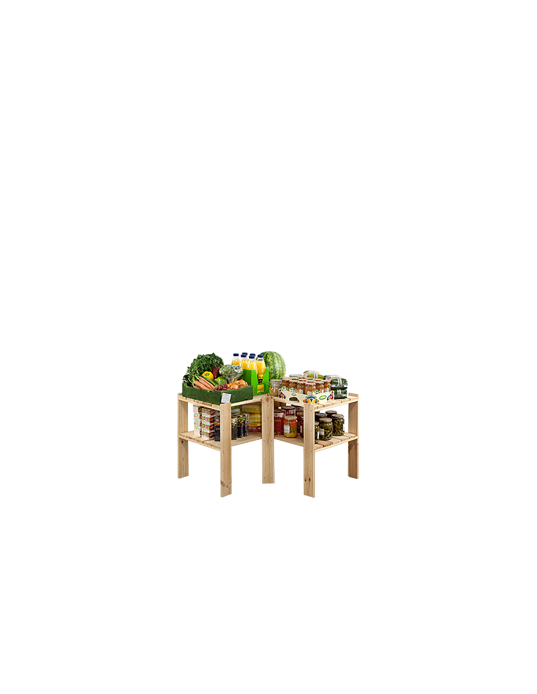 Speisekammer-Regale - Holzregal Lagerregal Kellerregal Maxi 2WP (64x85x50), 2 Massivböden, unbehandelt - product new.modo24.de 1