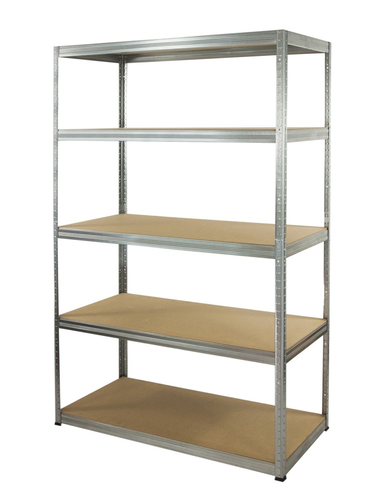 Kellerregale/Garagenregale - Metallregal Werkstatt Schwerlastregal Helios HZZ_213x075x45_5 Böden, Traglast: 350 Kg, Farbe: VERZINKT - product new.modo24.de 1