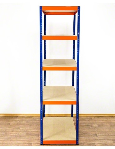 Kellerregale/Garagenregale - Metallregal Werkstatt Schwerlastregal Helios HNO_213x075x45_5 Böden, Traglast: 350 Kg, Farbe: BLAU/ORANGE - product 4