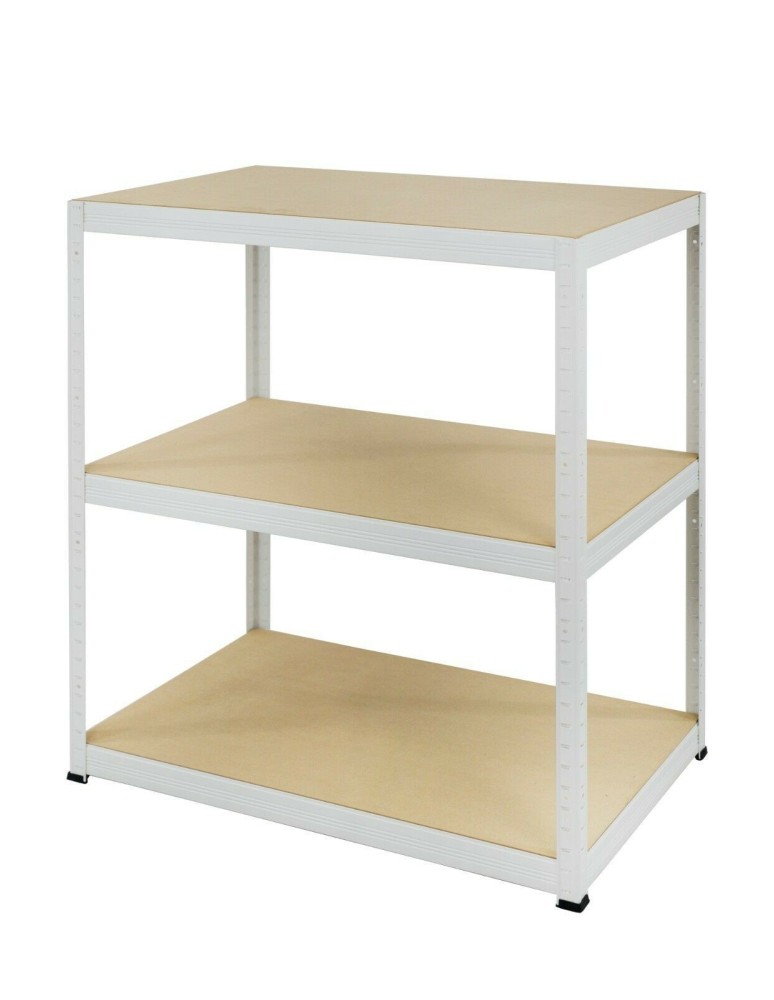 Kellerregale/Garagenregale - Metallregal Werkstatt Schwerlastregal Helios HWW_106x120x40_3 Böden, Traglast: 175 Kg, Farbe: WEIß - produkt new.modo24.de 1