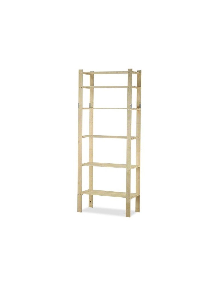 Speisekammer-Regale - Holzregal 7 Böden 220x80x38 cm, B30R_220X080X38_N0F1, Unbehandelt - product new.modo24.de 1