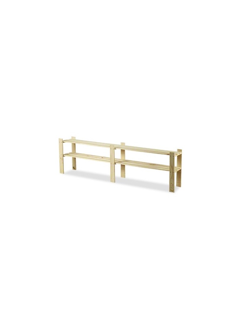 Speisekammer-Regale - Holzregal 2 Böden 50x170x28 cm, B04R_050X170X28_N0F1, Unbehandelt - product new.modo24.de 1