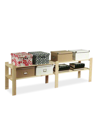 Holzregal 2 Böden 50x170x38 cm, B05R_050X170X38_N0F1, Unbehandelt - produkt 2