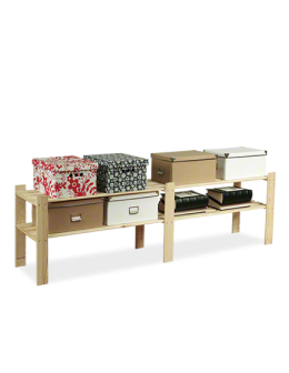 Holzregal 2 Böden 50x170x38 cm, B05R_050X170X38_N0F1, Unbehandelt - product 2