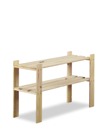 Holzregal 2 Böden 50x80x28 cm, B06R_050X080X28_N0F1, Unbehandelt