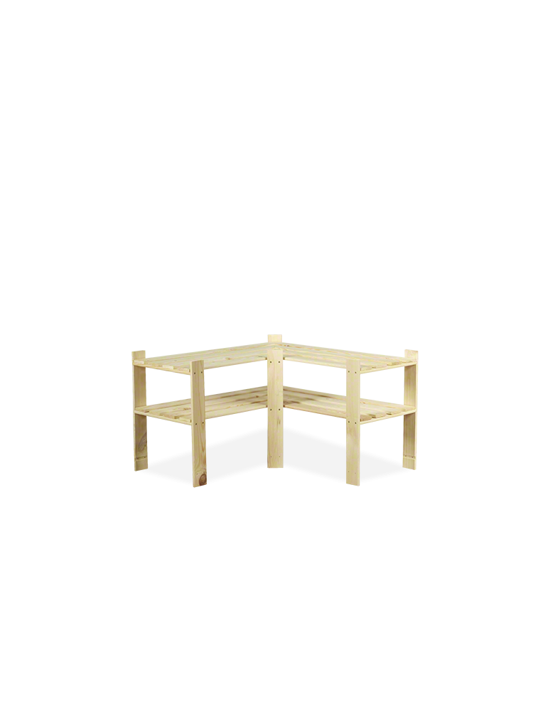 Speisekammer-Regale - Holzregal 2 Böden 50x85x38 cm, B09R_050X085X38_N0F1, Unbehandelt - product new.modo24.de 1