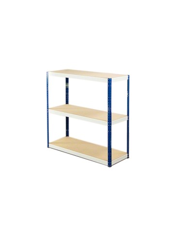 Kellerregale/Garagenregale - Metallregal Werkstatt Schwerlastregal Helios HNW_106x090x35_3 Böden, Traglast: 175 Kg, Farbe: BLAU/WEIß - product 1