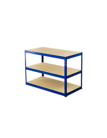 Kellerregale/Garagenregale - Metallregal Werkstatt Schwerlastregal Helios HNN_106x090x50_3 Böden, Traglast: 400 Kg, Farbe: BLAU - product 7