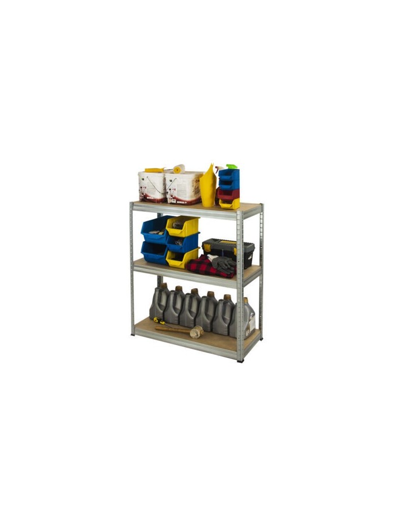 Kellerregale/Garagenregale - Metallregal Werkstatt Schwerlastregal Helios HZZ_090x110x35_3 Böden, Traglast: 175 Kg, Farbe: Verzinkt - product new.modo24.de 1
