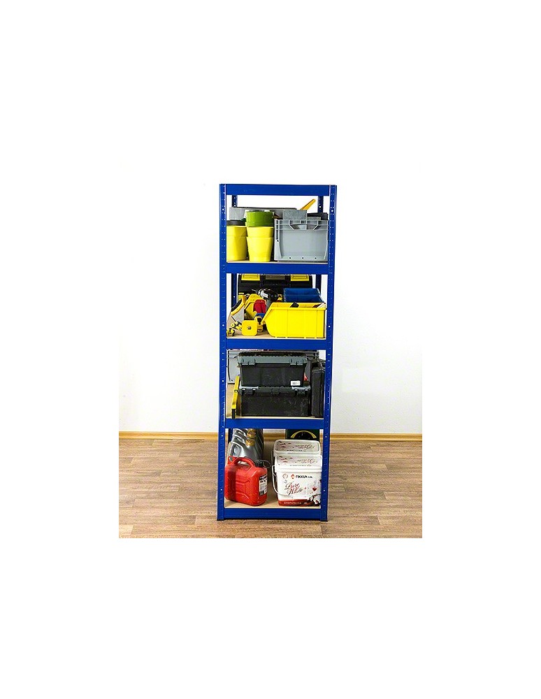 Kellerregale/Garagenregale - Metallregal Werkstatt Schwerlastregal Helios HNN_196x120x60_5 Böden, Traglast: 400 Kg, Farbe: BLAU - produkt new.modo24.de 6