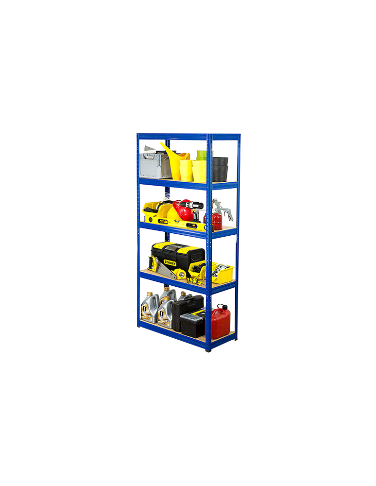 Kellerregale/Garagenregale - Metallregal Werkstatt Schwerlastregal Helios HNN_196x120x60_5 Böden, Traglast: 400 Kg, Farbe: BLAU - produkt new.modo24.de 12