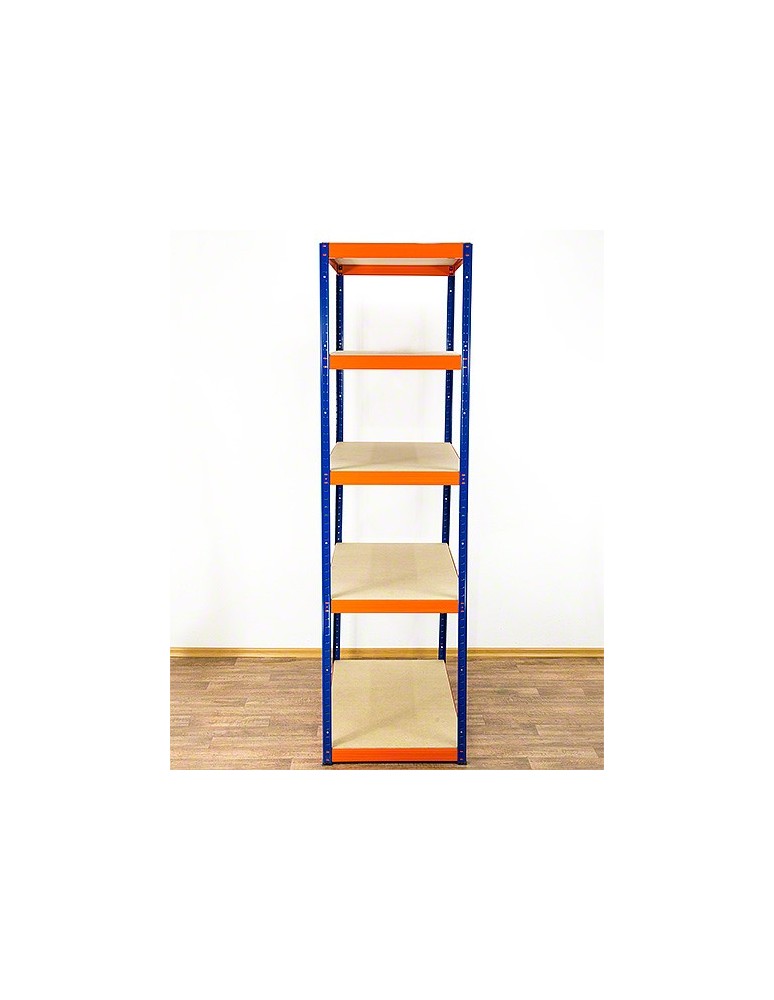 Kellerregale/Garagenregale - Metallregal Werkstatt Schwerlastregal Helios HNO_196x120x50_5 Böden, Traglast: 350 Kg, Farbe: BLAU/ORANGE - product new.modo24.de 4