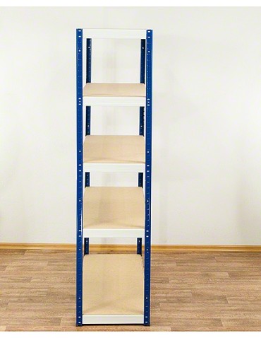 Kellerregale/Garagenregale - Metallregal Werkstatt Schwerlastregal Helios HNW_196x120x40_5 Böden, Traglast: 175 Kg, Farbe: BLAU/WEIß - produkt 3