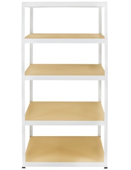 Metallregal Werkstatt Schwerlastregal Helios HWW_196x120x30_5 Böden, Traglast: 350 Kg, Farbe: WEIß - product 2