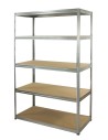 Metallregal Werkstatt Schwerlastregal Helios HZZ_196x120x30_5 Böden, Traglast: 275 Kg, Farbe: VERZINKT