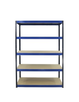 Metallregal Werkstatt Schwerlastregal Helios HBN_196x120x30_5 Böden, Traglast: 175 Kg, Farbe: SCHWARZ/BLAU - product 2