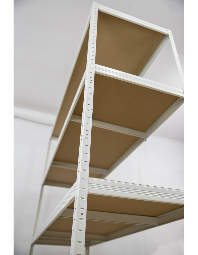 Kellerregale/Garagenregale - Metallregal Werkstatt Schwerlastregal Helios HWW_196x075x60_5 Böden, Traglast: 400 Kg, Farbe: WEIß - product new.modo24.de 21
