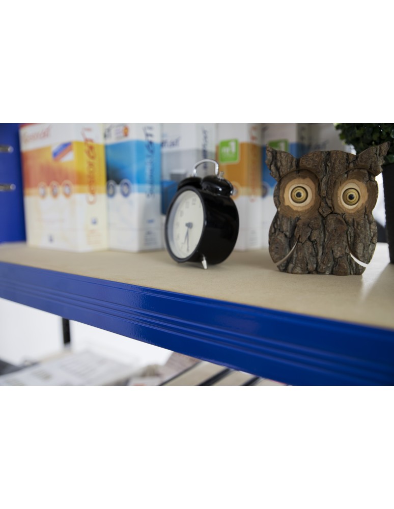Kellerregale/Garagenregale - Metallregal Werkstatt Schwerlastregal Helios HBN_196x075x60_5 Böden, Traglast: 175 Kg, Farbe: SCHWARZ/BLAU - product new.modo24.de 11