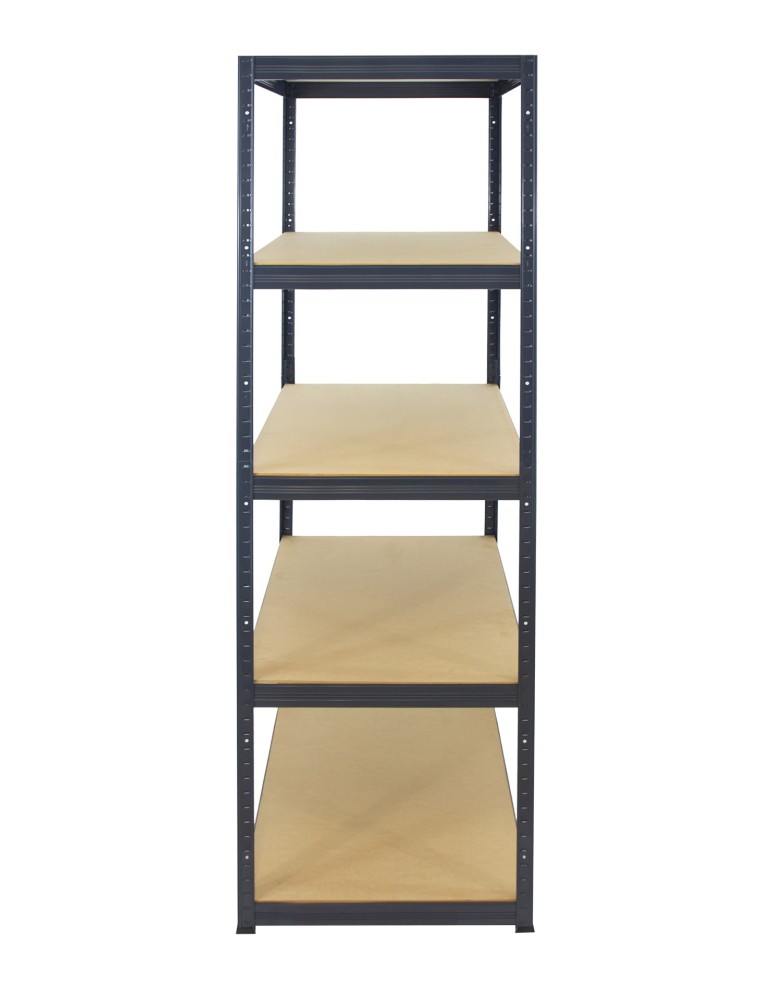 Kellerregale/Garagenregale - Metallregal Werkstatt Schwerlastregal Helios HGG_196x075x45_5 Böden, Traglast: 275 Kg, Farbe: GRAU - product new.modo24.de 3