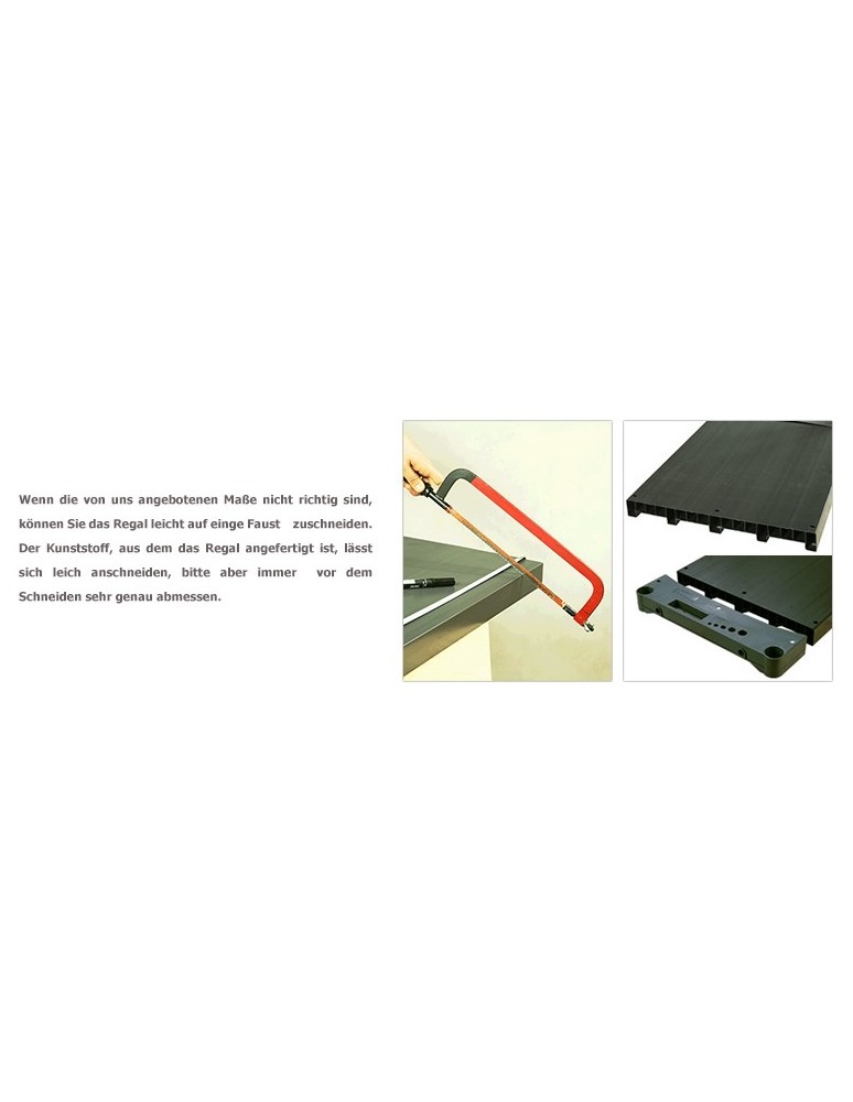 Kellerregale/Garagenregale - Plastikregal Kunststoffregal Steckregal  Jupiter-4-60 (138x60x46), 4 Böden, ROT - product new.modo24.de 3