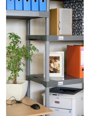 Kellerregale/Garagenregale - Plastikregal Kunststoffregal Steckregal  Jupiter-4-60 (138x60x46), 4 Böden, ROT - product 7
