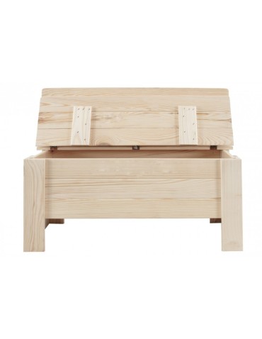 Truhe / Holztruhe - Holztruhe  Truhenbank Sitzbank für Kinder Spielkiste B-12 /unbehandelt, (54x71x29 cm) - product 4