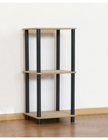 Dedal-3L Rohrregal 74x40x33 / 3 Böden / Farbe: SCHWARZ