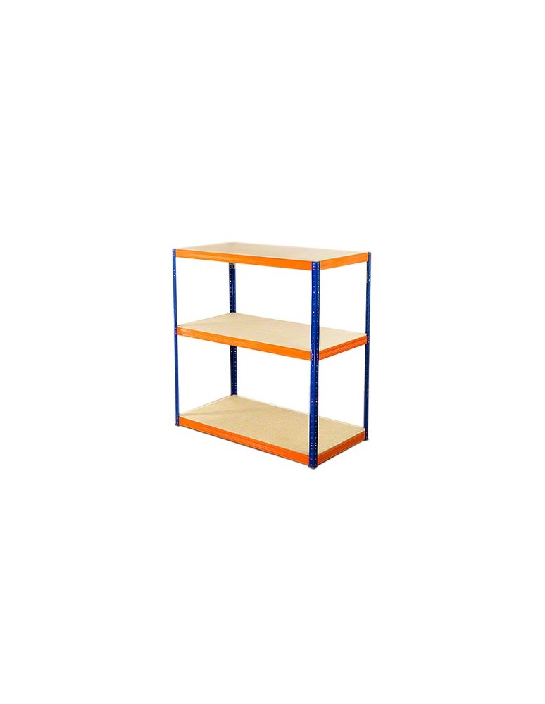Kellerregale/Garagenregale - Metallregal Werkstatt Schwerlastregal Helios HNO_090x075x50_3 Böden, Traglast: 350 Kg, Farbe: BLAU/ORANGE - product new.modo24.de 1