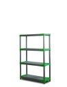 Plastikregal Kunststoffregal Steckregal  Jupiter-4-60 (138x60x46), 4 Böden, GRÜN