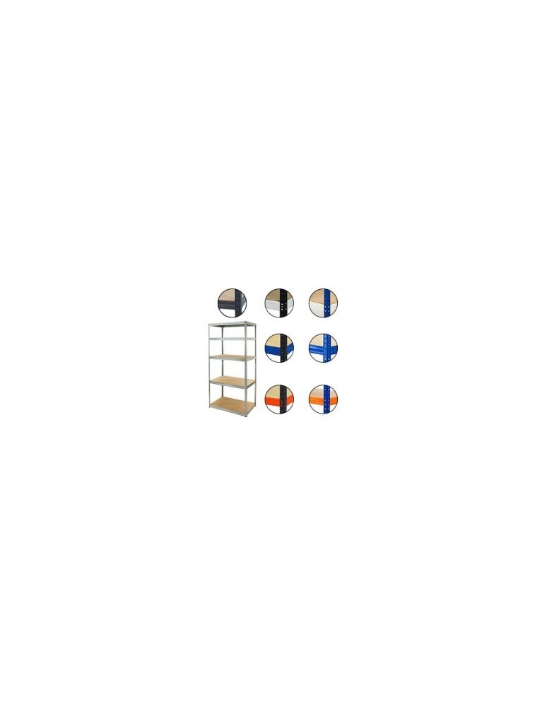 Kellerregale/Garagenregale - Metallregal Werkstatt Schwerlastregal Helios HNO_090x090x60_3 Böden, Traglast: 400 Kg, Farbe: BLAU/ORANGE - product new.modo24.de 6