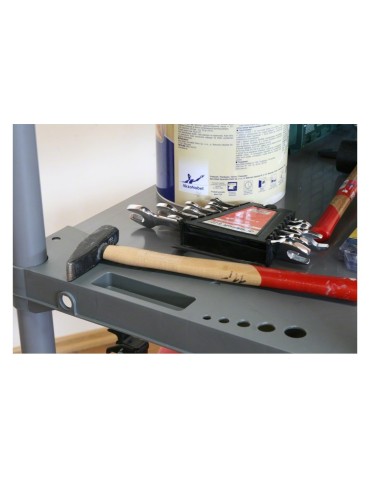 Kellerregale/Garagenregale - Plastikregal Kunststoffregal Steckregal  Jupiter-5-60 (180x60x46), 5 Böden, GRAU - product 4